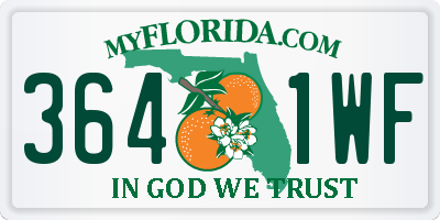 FL license plate 3641WF