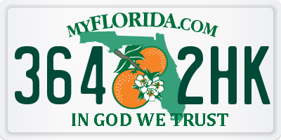 FL license plate 3642HK