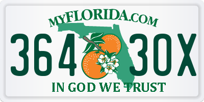 FL license plate 3643OX