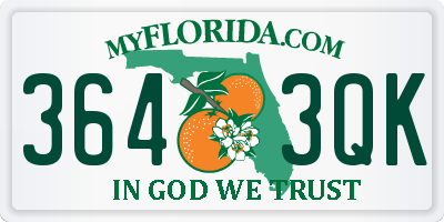 FL license plate 3643QK