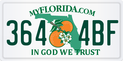 FL license plate 3644BF
