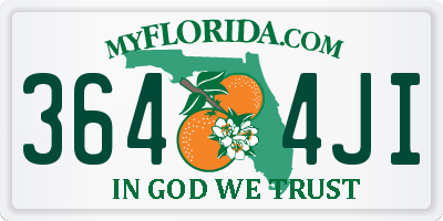FL license plate 3644JI