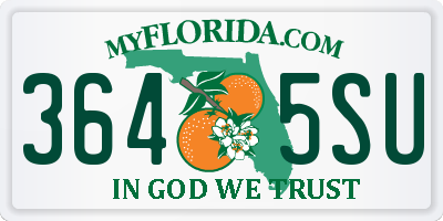 FL license plate 3645SU
