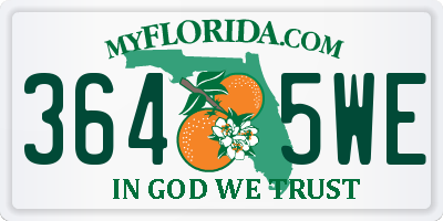 FL license plate 3645WE