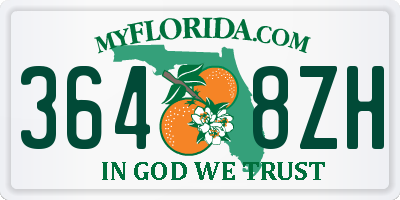 FL license plate 3648ZH