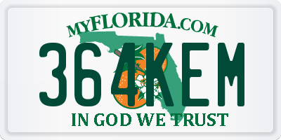 FL license plate 364KEM