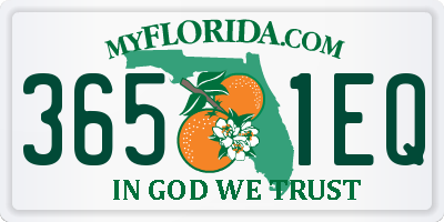 FL license plate 3651EQ