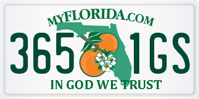 FL license plate 3651GS