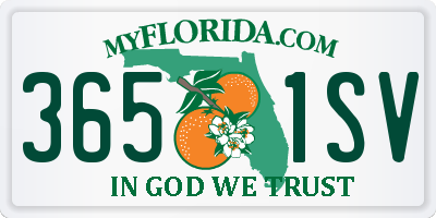 FL license plate 3651SV