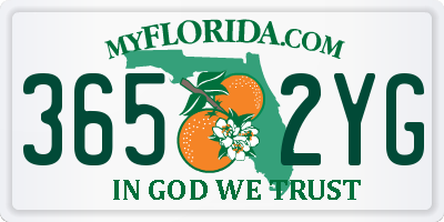 FL license plate 3652YG