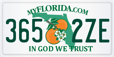 FL license plate 3652ZE