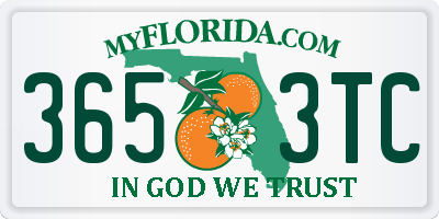 FL license plate 3653TC
