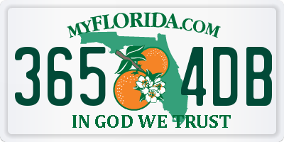 FL license plate 3654DB
