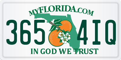 FL license plate 3654IQ