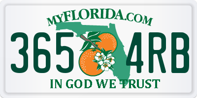 FL license plate 3654RB
