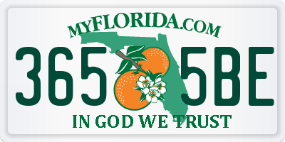 FL license plate 3655BE
