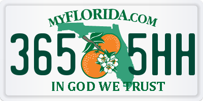 FL license plate 3655HH