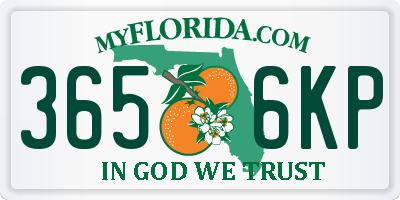 FL license plate 3656KP
