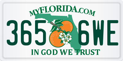 FL license plate 3656WE