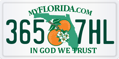 FL license plate 3657HL