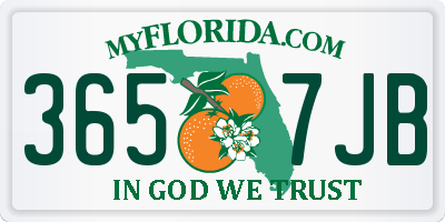 FL license plate 3657JB