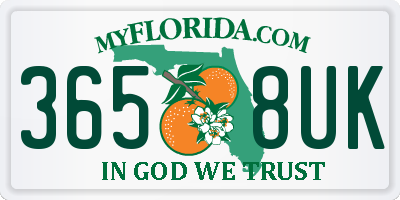 FL license plate 3658UK