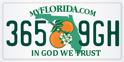 FL license plate 3659GH