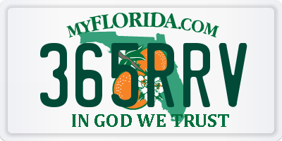 FL license plate 365RRV