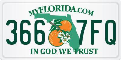 FL license plate 3667FQ