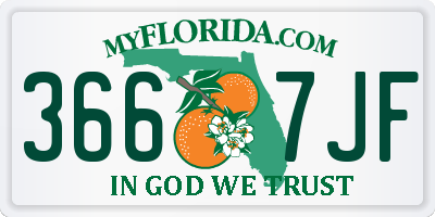 FL license plate 3667JF