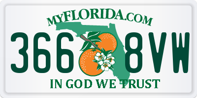 FL license plate 3668VW