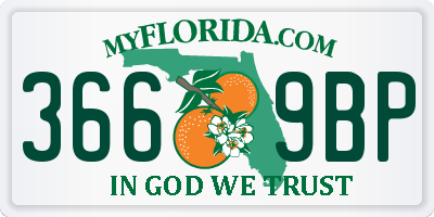 FL license plate 3669BP