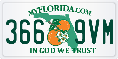 FL license plate 3669VM