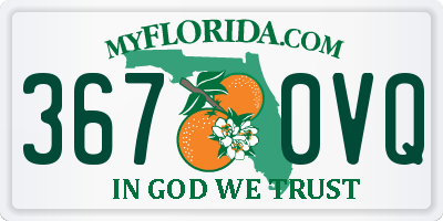 FL license plate 3670VQ