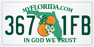 FL license plate 3671FB