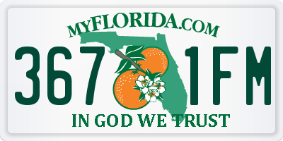 FL license plate 3671FM