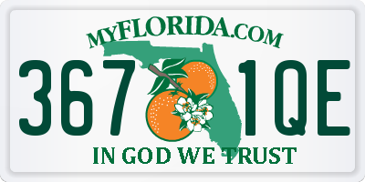FL license plate 3671QE