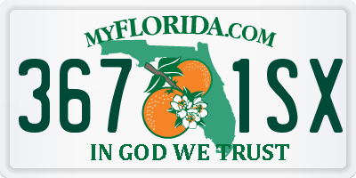 FL license plate 3671SX