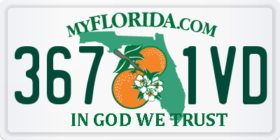 FL license plate 3671VD