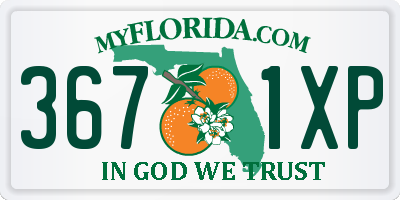 FL license plate 3671XP