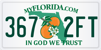 FL license plate 3672FT