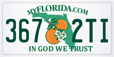 FL license plate 3672TI