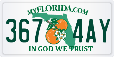 FL license plate 3674AY