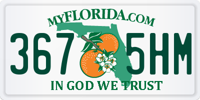 FL license plate 3675HM