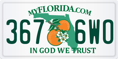 FL license plate 3676WO