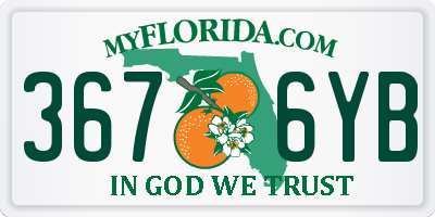 FL license plate 3676YB