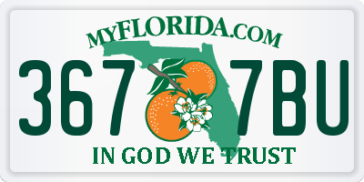 FL license plate 3677BU