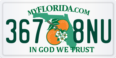 FL license plate 3678NU