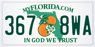 FL license plate 3678WA