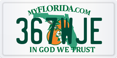 FL license plate 367WJE